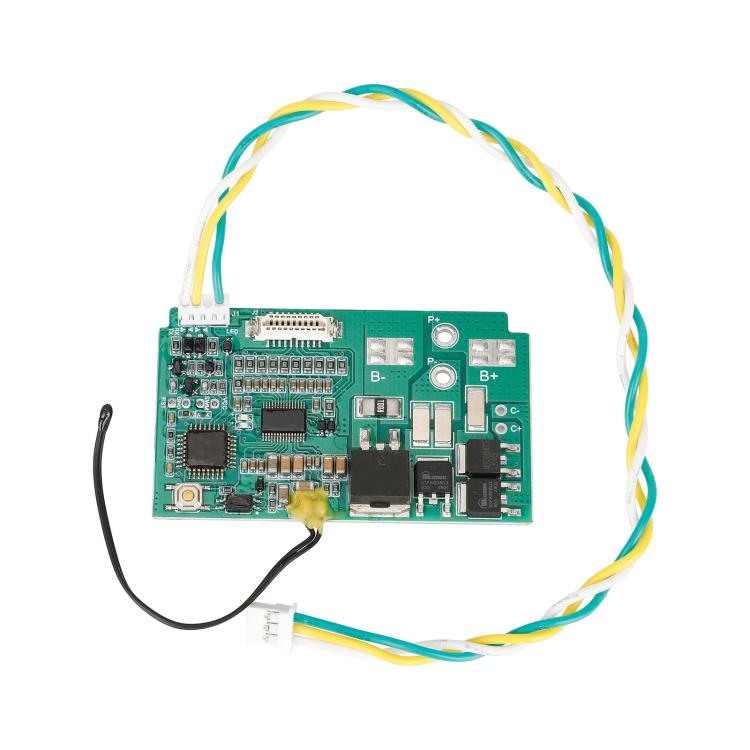 Electric scooter BMS protection circuit board with ribbon socket and wire leads