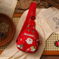 Kids Christmas Sling Bag Mini Crossbody Chest Pack with Adjustable Strap Plush Charm