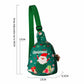 Kids Christmas Sling Bag Mini Crossbody Chest Pack with Adjustable Strap Plush Charm