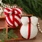 Striped Knitted Bow Christmas Ornament DIY Party Decoration