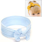 Infant hair bow headband in light blue with knotted front bow