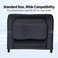 Dark mesh wheelchair headrest cushion with wide padded surround and four support legs