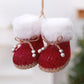 Knitted Fleece Boots Christmas Tree Ornaments Christmas Decorations