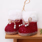 Knitted Fleece Boots Christmas Tree Ornaments Christmas Decorations
