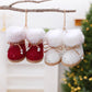 Knitted Fleece Boots Christmas Tree Ornaments Christmas Decorations