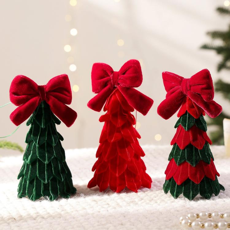 Bow Tabletop Christmas Tree Ornament DIY Christmas Decorations Festive Decor Items