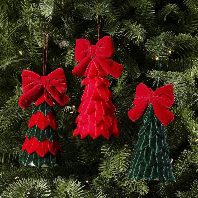 Bow Tabletop Christmas Tree Ornament DIY Christmas Decorations Festive Decor Items