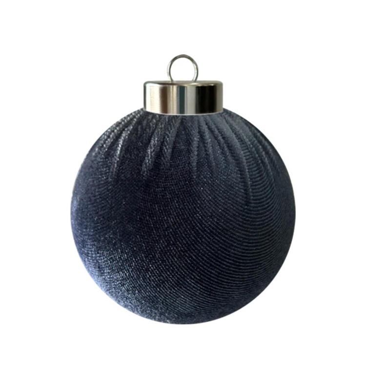 Fabric-Covered Ball Christmas Ornaments Decorations, 6cm, 8cm