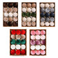 15pcs /Set Velvet-Covered Christmas Ball Ornaments, 6cm, 8cm