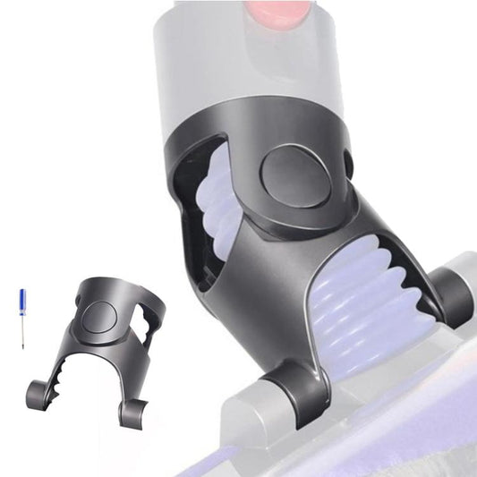 Fluffy vacuum head swivel neck joint connector, dark gray, with circular pivot