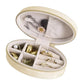 Oval Velvet Jewelry Organizer Box Portable Small Travel Mini Case