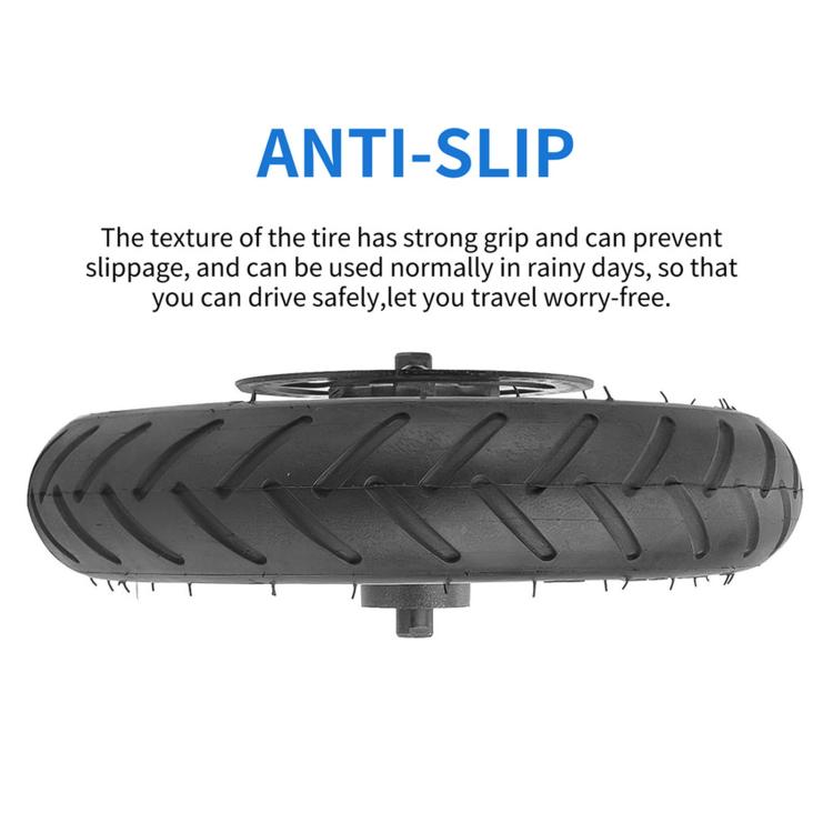 Rear pneumatic scooter tire with tread pattern and hub stem