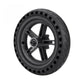 Black solid rear scooter wheel with spoke hub design, no disc shown