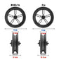 Black rear wheel profile with hub and spoke layout
