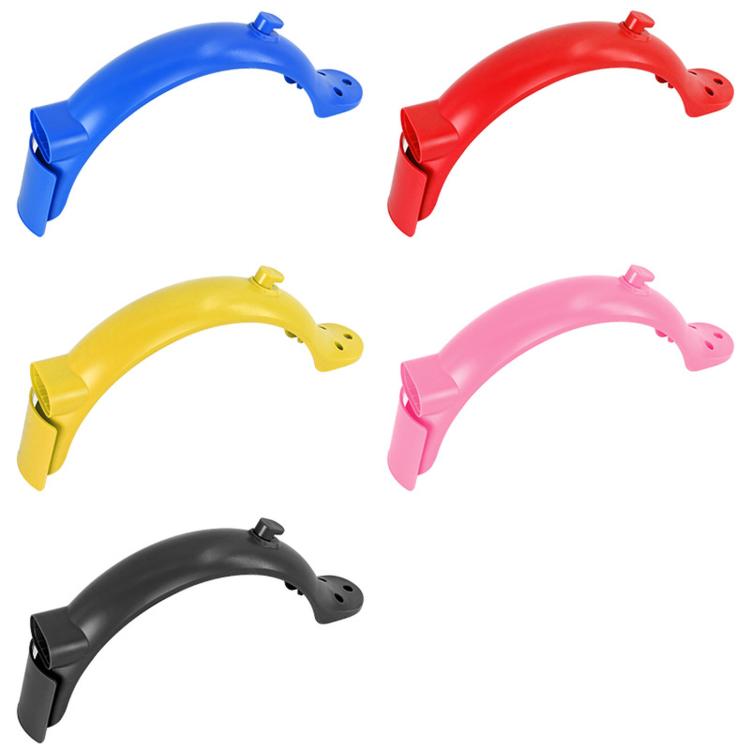Colored rear fender set: blue, red, yellow, and pink replacement mudguards