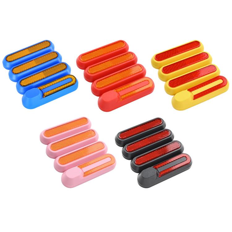 Electric scooter fender reflector kit with assorted colored light bars and mounts