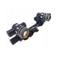 Black handlebar light add-on with dual front lights