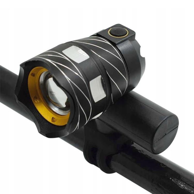 Black dual front light pair on handlebar with amber rings and LED lenses