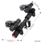 Electric scooter lamp mount assembly with twin front light housings