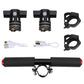 Electric scooter lamp holder kit with headlight mounts, clips, and USB cables