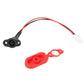 Charging port dust plug set with white connector lead and red cap