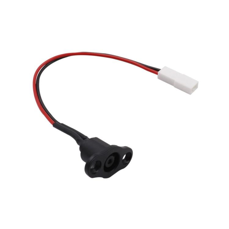 Charging port connector with red/black wires and white charging plug