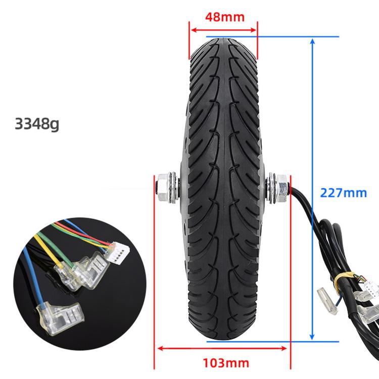 Scooter wheel tire size diagram showing tread profile and red rim