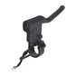 Black hand brake lever with cable and electrical connector