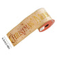 Champagne gold Christmas ribbon with gold foil “HRS CHRISTMAS” lettering, roll
