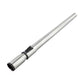 Silver stainless steel telescopic vacuum wand tube with black end connector