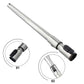 Telescopic vacuum wand showing two positions with black rubber end caps