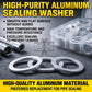 Aluminum sealing flat washers, smooth round rings with plastic organizer case