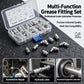 45 PCS/Box Metric Grease Nipple Assortment Kit with Straight 45-degree & 90-degree Angles