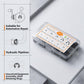 E-clip retaining ring assortment kit with clear box and several black clips