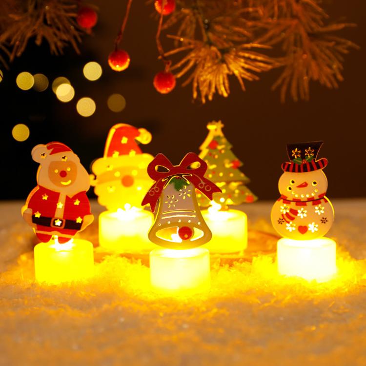 Christmas Led Electronic Candle Lights Holiday Tabletop Decorations
