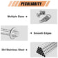 Stainless steel washer set graphic highlighting smooth edges and multiple sizes