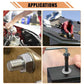 Flat washer kit shown in use with fasteners on machinery and construction surfaces