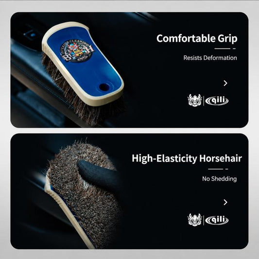 qili Horsehair Brush For Cleaning Automotive Leather Interior Seats