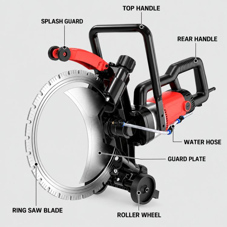 Adjustment-Free High Frequency Wall Cutter Handheld Concrete Cutting Machine, Concrete Cutting Machine