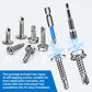 Stainless steel self-tapping screws with hex washer heads and one driver bit