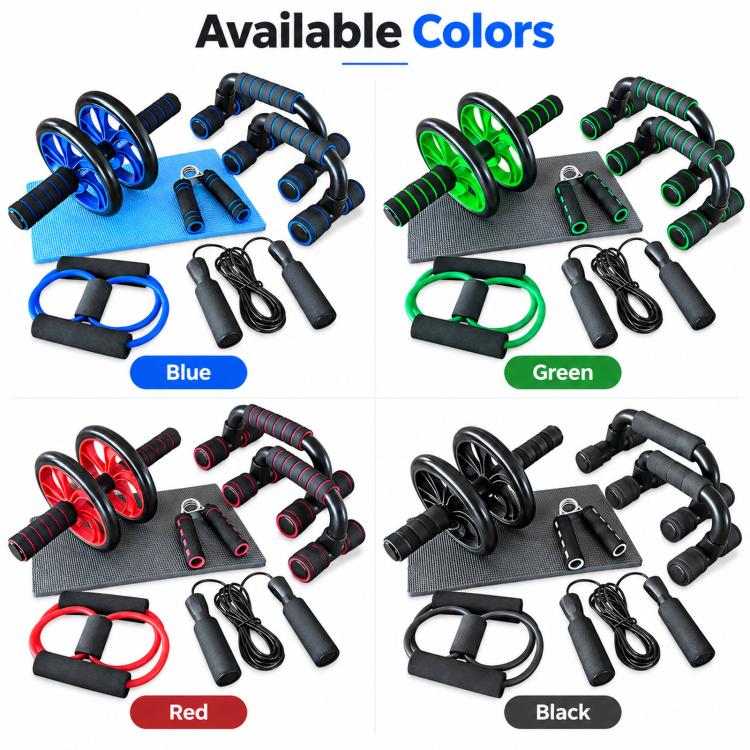 Abdominal Wheel and Push-up Stand Combo Training Equipment