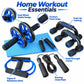Abdominal Wheel and Push-up Stand Combo Training Equipment