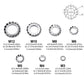 304 Stainless Steel External Tooth Lock Washers Assortment Kit, 160 PCS/Box