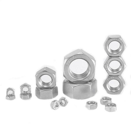 304 Stainless Steel Hex Nuts Assortment Kit M2-M10 Metric Hexagon Threaded Nut Set, 220 PCS/Box, 315 PCS/Box