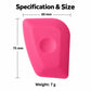 Pink polygonal squeegee tool, 60 x 75 mm, lightweight 7 g