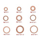 M5-M14 Copper Metric Washer Sealing Set Solid Copper Flat Ring Crush Washer Kit, 50 PCS/Box, 100 PCS/Box