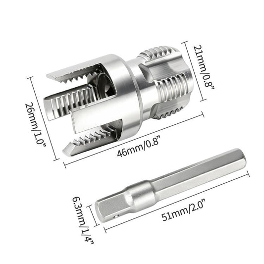 Pipe Threader Tool Set with 1/4 Hex Shank Internal and External Thread Maker Bit for PPR PVC Water Pipe Repair, 1/2 Inch, 3/4 Inch, 1 Inch