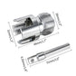 Pipe threader tool set bit with 1/4 hex shank and grooved threading ends