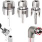 Pipe threader tool set components with thread-cutting heads and drive shank