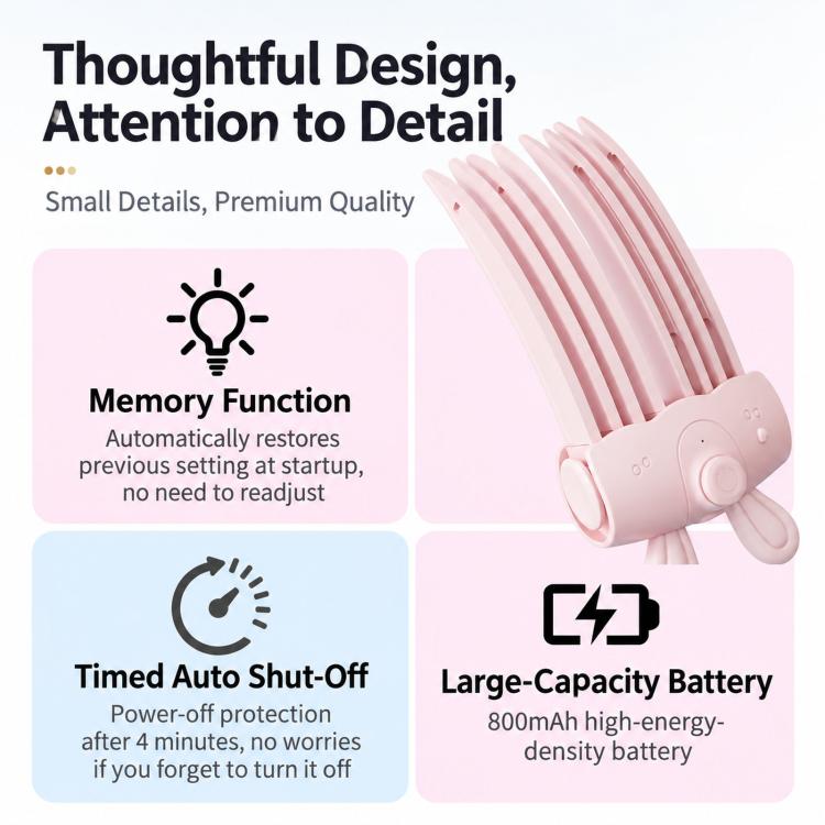 Wireless Heated Hair Root Volumizer Crown Volume Boosting Comb with 2 Temperature Settings